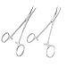 AAProTools Lot of 2 Piece Mosquito Hemostat Locking Forceps Straight & Curved 4
