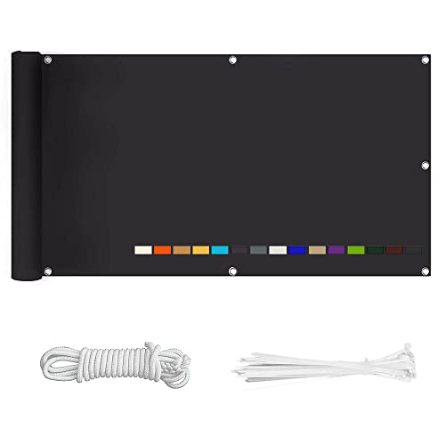 Cubierta para balcón exterior resistente a la intemperie, protección contra ojos curiosos, color antracita, 110 x 200 cm