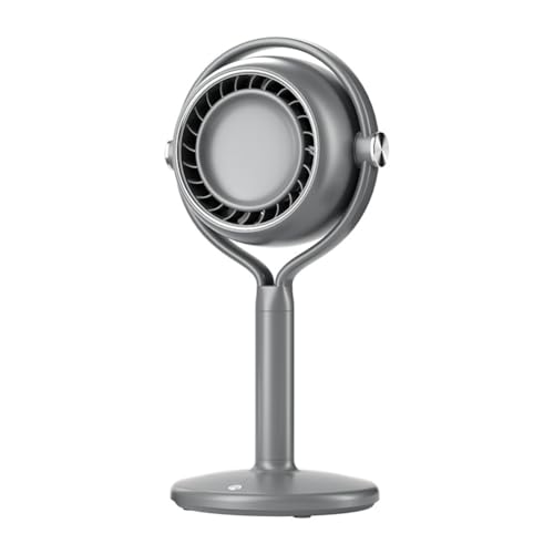 Giwnhvx Ventilador Vertical Multifunción 2400MAh Batería de Litio de Alta Capacidad Ventilador Portátil Continuo de Alta Eficiencia, Gris