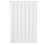 N&Y HOME Fabric Shower Curtain Liner Wide and Long 78 x 78 Inch, Hotel Quality, Washable, Water Repellent, White Bathroom Curtains with Grommets