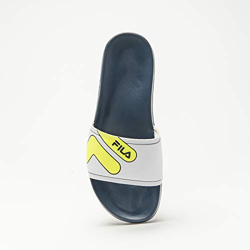 Chinelo Fila F-Beach, Masculino Marinho/Branco/Limão 39