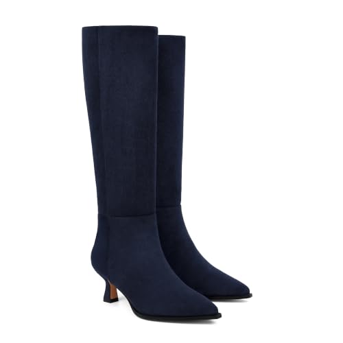 Image of Modatope Knee High Boots for Women Kitten Heel Boots
