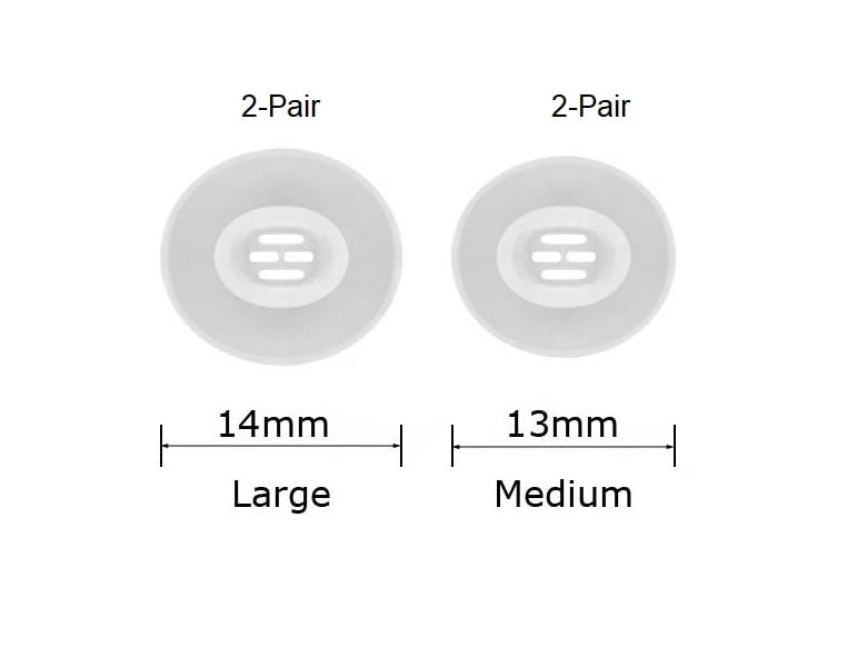 Image of REDWIND Replacement Earphone Silicone Rubber Eartips 3-Size for Realme Boat JBL Oppo Vivo Samsung One Plus Wired & Bluetooth Neackband Earpads(Inner Hole 3.8mm-4.8mm 6-Pair) (Jali 3-Pair - White)