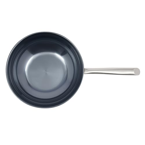Wok tradicional CNCEST 11.8 pulgadas, acero inoxidable miniatura 4