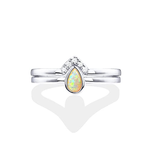 21C-R02 Stackable Ring (White Gold Plated, 7) #TOP2