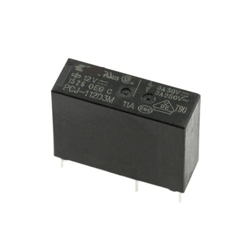 Relé de potencia PCJ-112D3M 5A para placas de lavadoras y proyectos de domótica casera de 12V 3