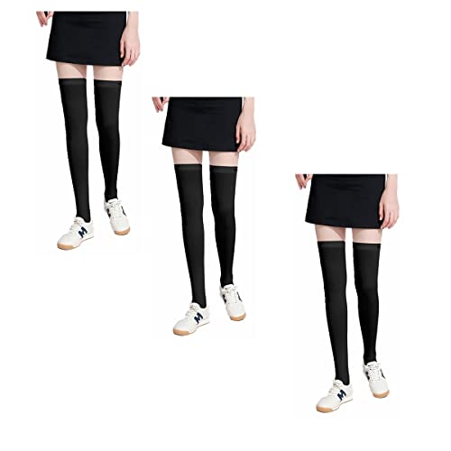 Image of Golf Sun Protection Socks UPF50+ Overknee Stocking Ice Silk Breathable Cool Socks for Women School Outdoor Sports