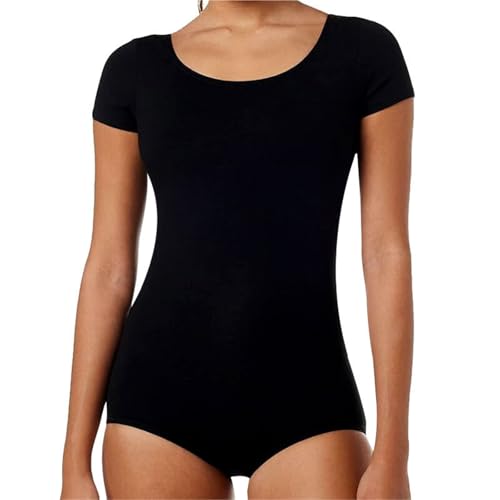 BDFJEDS Maillot Ballet Mujer Malla de baile básica clásica for mujer, for gimnasia, ballet, manga corta, for adultos, ropa y(Black,M)
