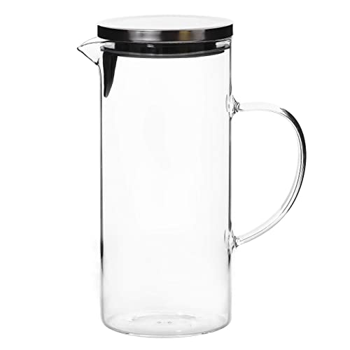 Wincy Jarra de Vidro com Tampa Cromada Prata 1,3L, VDA11046