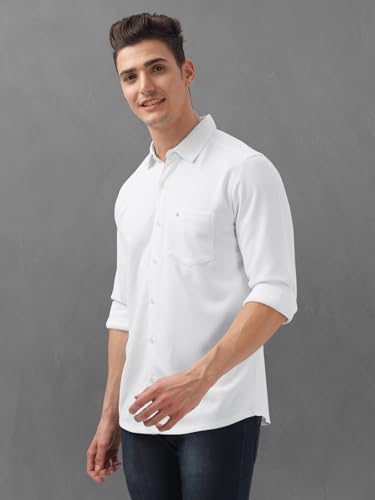 Image of BULLMER Trendy Regular Fit Solid Full Sleeve Causal Shirt for Men.