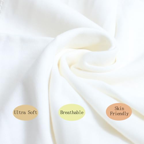 Image of 6-Pack Organic Cotton Baby Bath Set - Ultra Soft Embroidered Hooded Towel and 5 Washcloths, Premium Gentle Newborn, Toddlers Gift for Sensitive Skin, Stripes, 30 x 30 Inch