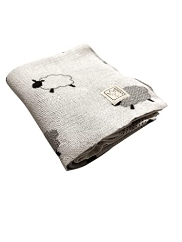 Couverture bébé 100% coton bio de qualité supérieure KAISER 65213 SHEEP
