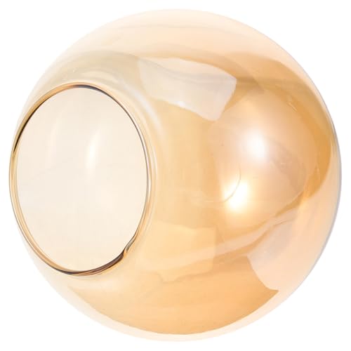 SHINEOFI Paralume Vetro Sfera Ambra 150 MM Diametro Foro 70 MM per Lampadari Ricambio Uso Interno