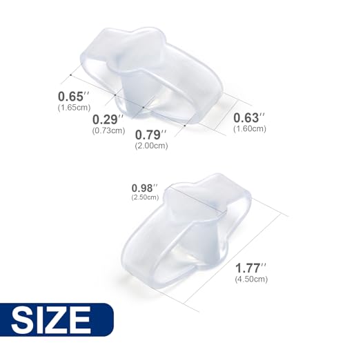 Image of Promifun Gel Toe Corrector, 16 Pack of Toe Separators with 2 Loops, Big Toe Spacer for Bunion Pain and Overlapping Toe - Clear
