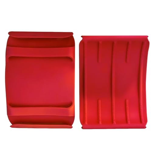 NHQZ 2 Pezzi Presine Silicone da Cucina Guanti da Forno, Antiscivolo,Resistenti al Calore Manico Silicone,Presine per Cottura Guanti da,Adatto per Tagliare Verdure,Barbecue, Cottura in Forno,Rosso