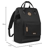 CABAIA Plecak Adventurer - Przegroda na laptopa - 2 kieszenie - certyfikat wegański - torba podróżna, biznes, szkoła dla mężczyzn i kobiet - czarny, Berlin, Large 23L