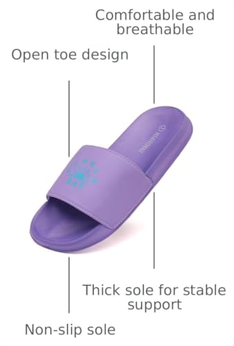 Image of INMINPIN Kids Boys Girls Slides Sandals Beach Pool Shower Shoes