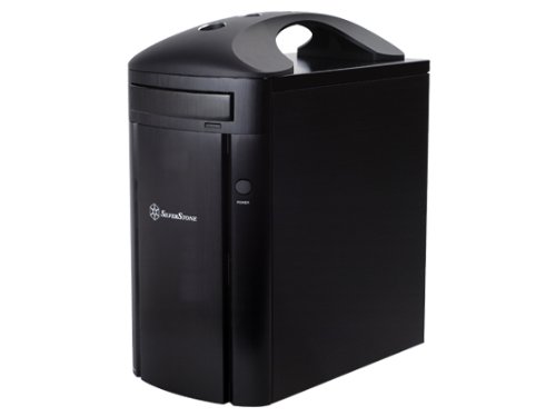SilverStone SG04B-H アルミニウムパネル/SECC構造 MicroATX ミッドタワー コンピューターケース - 小売用 (ブラック)