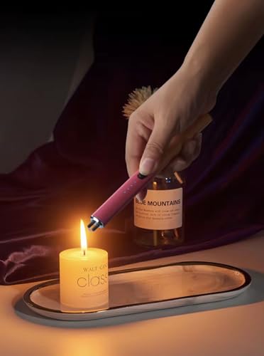 Encendedor eléctrico recargable USB rosa y dorado miniatura 3