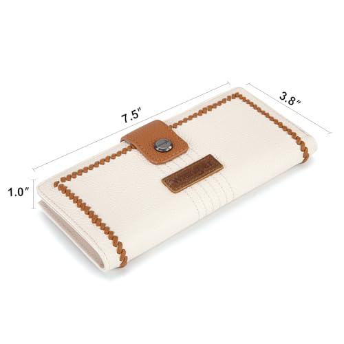 Image of Montana West X Wrangler Women's Wallets Card Cases & Money Organizers Large Capacity Compact Bifold Wallet for Ladies Female with Zipper Pocket