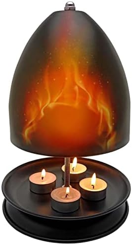 ZEKKLE Tea Candles Holder,Tea Light Metal Radiator,Tea Light Oven Radiator,Heating Candle Stove,Double-Walled Metal Radiator Candle Heater for Study, Office, Living Room