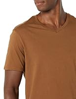 Amazon Essentials Herren V-Neck Kurzarmhemd T-Shirt, 2er-Pack, Schwarz/Braun, L – Ansicht 6