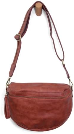 Joy Susan Women's Fashion Purse Laura Contrast Strap Sling Belt Bag