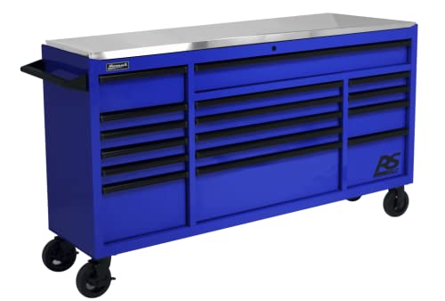 Homak 72” Roller Cabinet w/Stainless Steel Top RS Pro Workstation (Rally Sport Blue)
