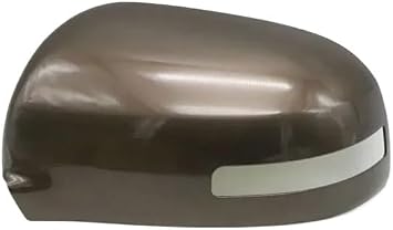 Compatible for Mitsubishi Outlander 2013 2014 2015 2016 2017 2018 Outside Rearview Mirror Cover Wing Door Side Shell Cap HousingBrown Left Side