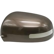 Compatible for Mitsubishi Outlander 2013 2014 2015 2016 2017 2018 Outside Rearview Mirror Cover Wing Door Side Shell Cap HousingBrown Left Side