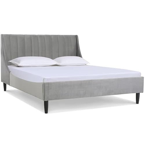 Sandy Wilson Home Aspen Platform Bed, Queen, Opal Grey #TOP25