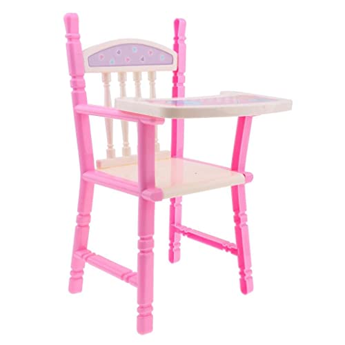BALLVIC Hoher Esszimmerstuhl Mnini Möbelzubehör Dekor für 22,9–27,9 cm Baby-Puppenhaus – Bild 3