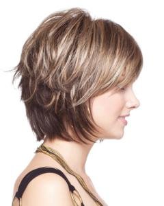 Reese Wig Color Butter Pecan Rooted - Noriko Wigs Women's Tousled Bob Synthetic Short Choppy Layers Side Fringe Open Weft