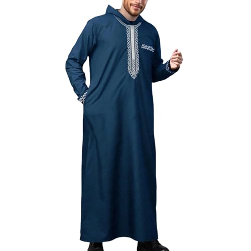 Ropa de oración para hombre de manga larga: túnica taiji y abaya árabe fluida