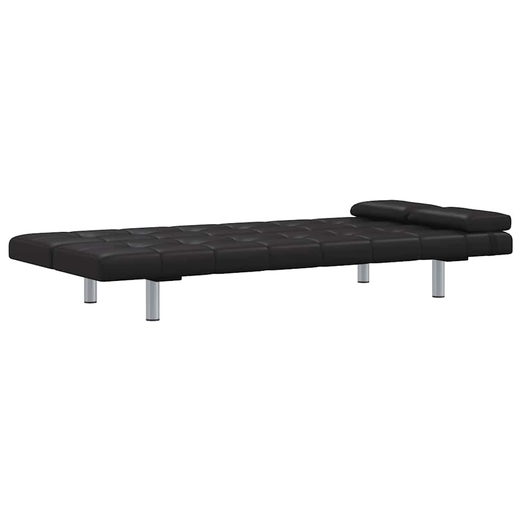 vidaXL Sofabett Kunstleder – 2 Kissen Gästesofa Schlafcouch