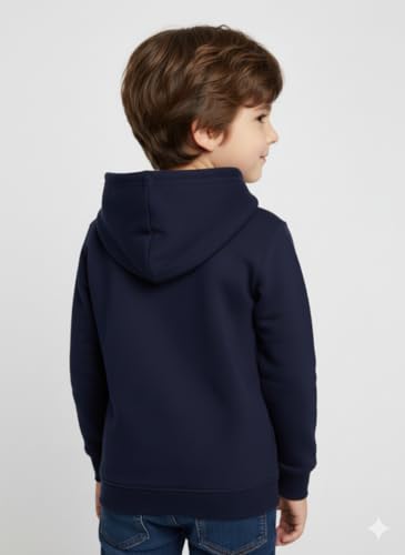Image of Mack Jonney Boys' inchAwesome inch Printed Fleece Hoodie - Warm Winter Sweatshirt with Kangaroo Pocket -M5452
