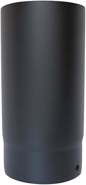 Black Stove Pipe - 150mm (6inch) Vitreous Enamel Flue Pipe 250mm Length Award Winner 12 Year Warranty