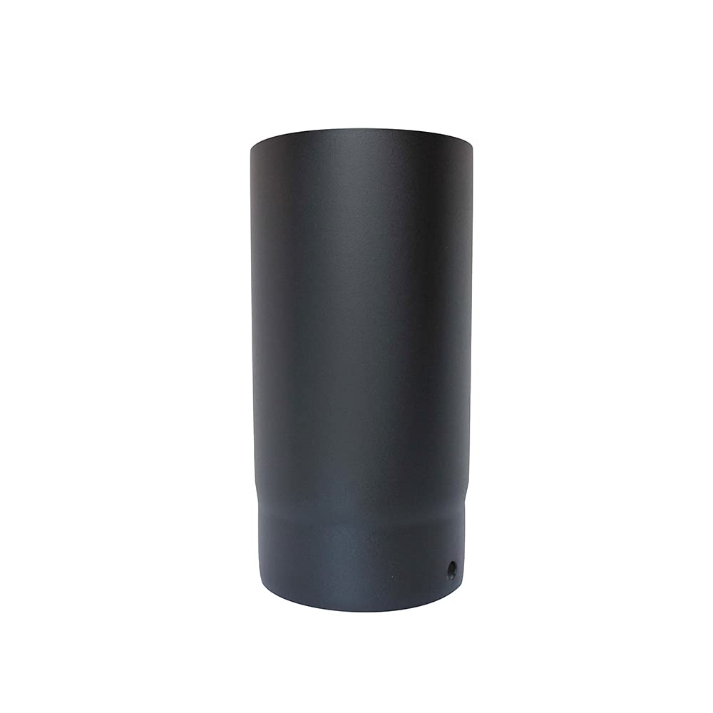Black Stove Pipe - 150mm (6inch) Vitreous Enamel Flue Pipe 250mm Length Award Winner 12 Year Warranty