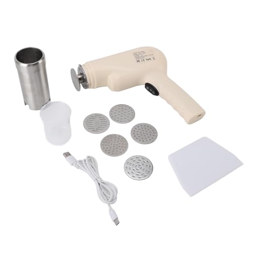 Fabricante de pasta eléctrica de mano eficiente máquina de fideos automáticos de acero inoxidable portátil para cocina de cocción para el hogar ramen de espagueti (Creador de fideos)
