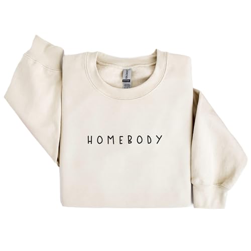 Homebody Sweatshirt, Cute Minimalist Introvert Gift, Mental Health Sweater, Unisex Crewneck Sweatshirt