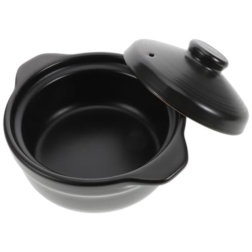 Cabilock Cacerola De Cerámica 1,26l Mediana Tapa, Olla Para Guisos Resistente a Altas Temperaturas, Utensilios De Cocina Para Uso Doméstico, Adecuado Para Cocinar Sopas y Estofados