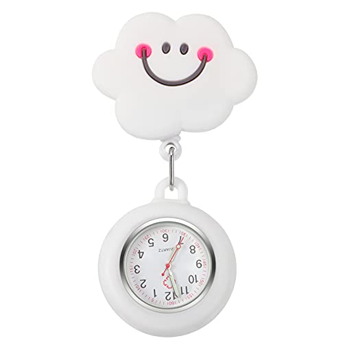 Relógio de Enfermeira Com Lapela Pendurada Relógio de Bolso Retrátil Com Capa de Silicone Relógio de