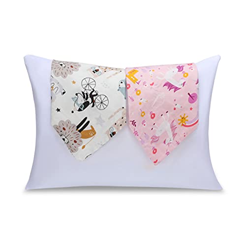 Lihabilal Toddler Pillow,One 13X18 Soft Toddler Pillow With Two 100% Organic Cotton Pillowcases,Toddler Pillow For Sleeping For Boys And Girls Perfect For Travel, School, Nap - Crib Pillow #TOP6