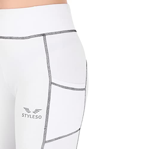 Image of Yoga Pants for Women High Waisted Stretchable Workout Jeggings with Pockets.