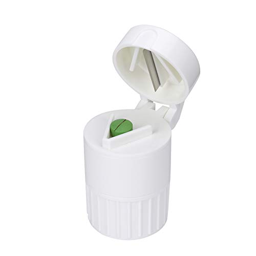Pill Cutter Multifunción 4 en 1 Cortador Pastillas Tablet Splitter Medicación Grinder Medicine Storage Organizer Cover