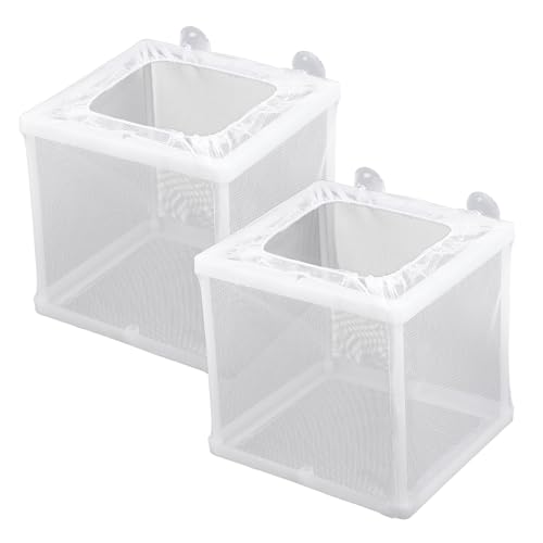 2 Pack Fish Incubator Mesh Box Aquarium, 6.3