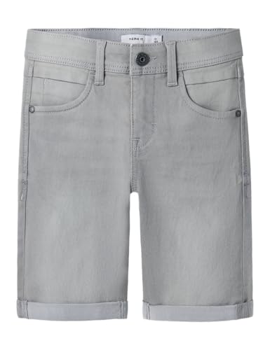 NAME IT Jungen Nkmsilas Slim DNM L 2272-ax Noos Shorts, Medium Grey Denim, 158