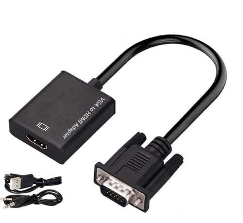 Image of SANCY VGA to HDMI Converter Adapter with Audio - VGA Input to HDMI Output Cable