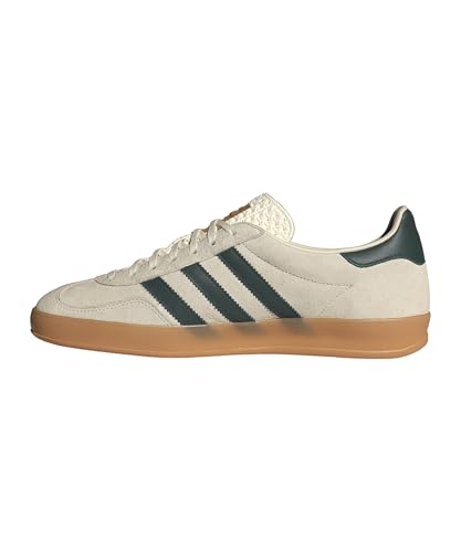 Image of adidas Men's Gazelle Indoor Sneaker, Cream White /Collegiate Green /Gum, Size 8