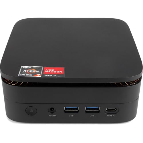 Image of Kamriu Hyper H1 Ryzen 7 6800H, 32GB LPDDR5 RAM, 1TB SSD, Windows 11 Pro Mini Gaming & Workstation PC w /Triple 4K @60Hz Display via HDMI /Displayport /USB-C & Internal WiFi 6 & 2.5Gb RJ45 (by KAMRUI)